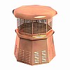 European Copper Chimney Pot - Pawn 20" (Fits 13"x13" flue)